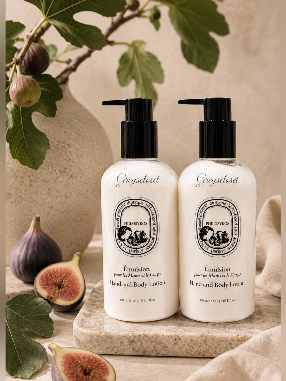 DIPTYQUE PHILOSYKOS BRAND NEW AUTHENTIC HAND & BODY LOTION (2 PACK) 10.14oz